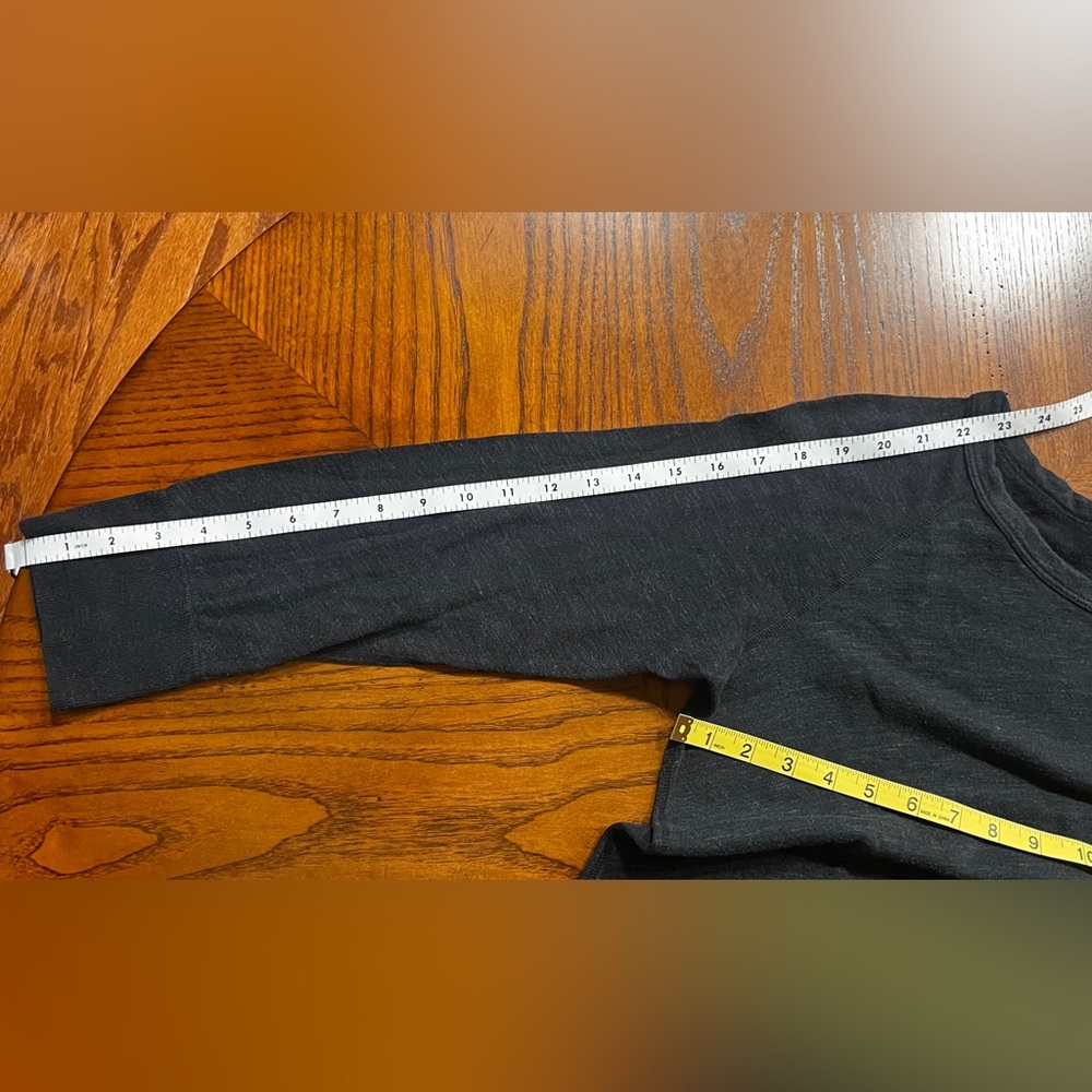 James Perse Black heathered Long Sleeve sweatshirt - Picture 5 of 8